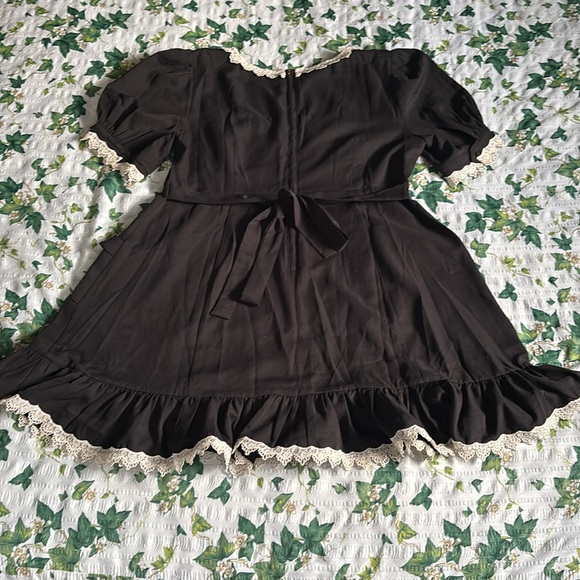 DOLLS KILL ~ WIDOW Gothic Lolita Dress with Lace Trim - Picture 2 of 6